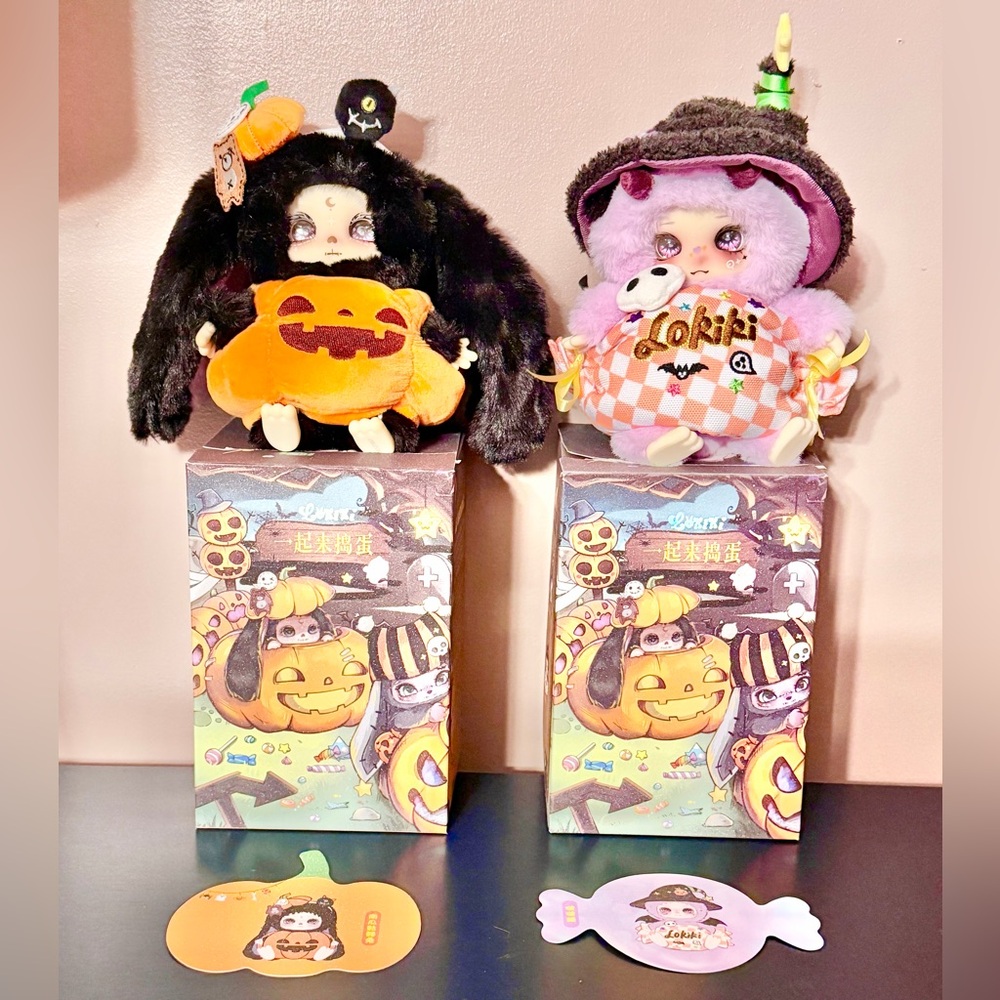 LOKIKI Little Rascals Series Halloween Plush Blind Box Plush Goth Pumpkin Witch